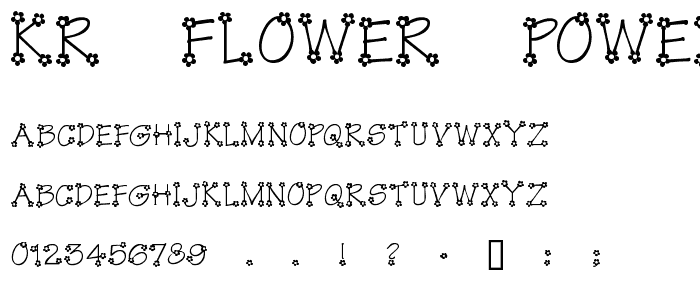 KR Flower Power font